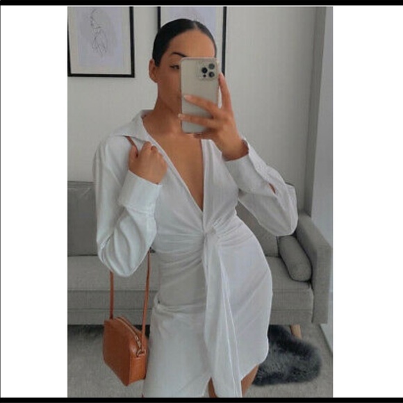 Zara Stretch Poplin Dress - Picture 2 of 5